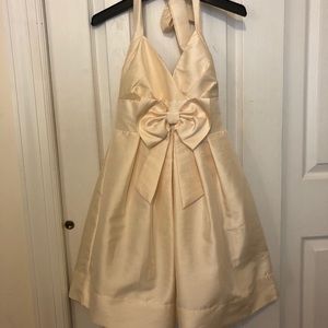 Beautiful Champagne Mini Halter Dress